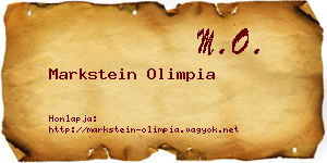 Markstein Olimpia névjegykártya
